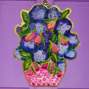 Hi, Drangea! Purple Door Hanger