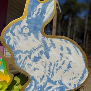 Monet Bunny Yard Sign- Blue