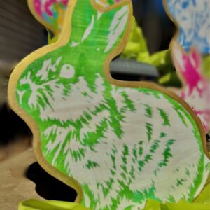 Monet Bunny Yard Sign- Green