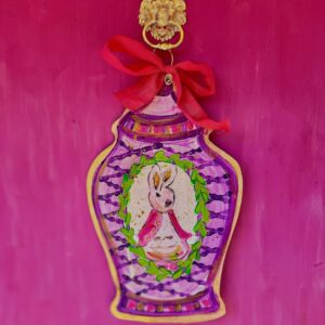 Purple Bunny Jar Door Hanger